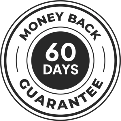 60 days money-back guarantee seal